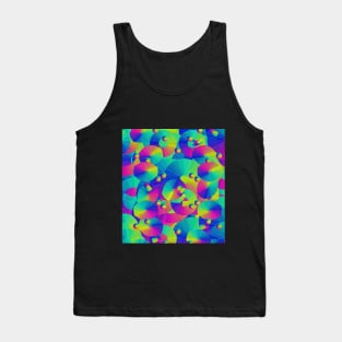 Rainbow Colored Circles and Rings Tank Top